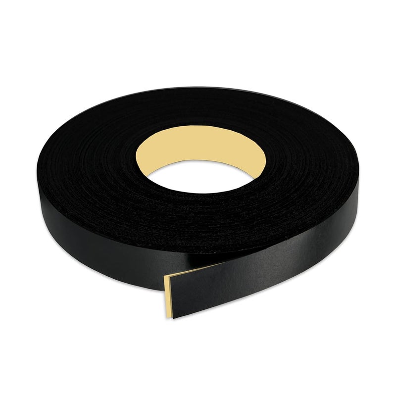 LEAFLEX Black PVC 1-1/2 inch x 100 ft Edge Banding Peel and Stick Strong Adhesive Edging Trim Flexible and Durable Veneer for Wood Cabinate Laminate Shelf Restoration - Image 1